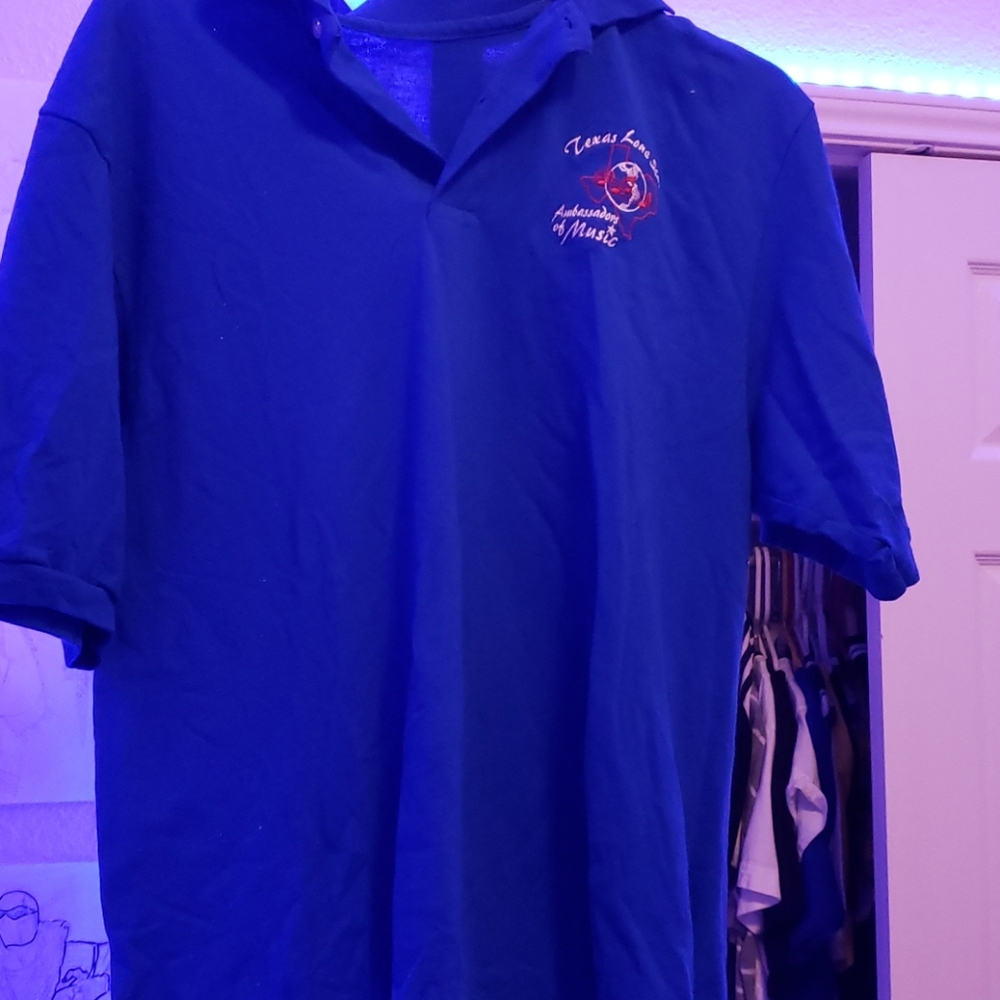 3 for $15!🔥 blue polo with embroidery